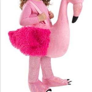Toddler Pink Flamingo Costume & 2 adult Flamingo hats